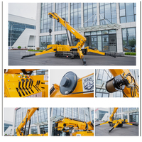 Mini Guindaste Aranha de 5 Toneladas e 19m, Guindaste de Esteira Potente de Tamanho Compacto para Manutenção Interna e Construção de Shopping Centers