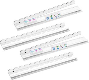 Clear Acrylic Mahjong Tile Rack With Non-Slip Bottom 17.3 Inch Modern Design For Mahjong <b>Game</b> - Product Image 2