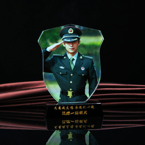 Trofeo in Cristallo Personalizzato per Sublimazione, Premi d'Onore per Poliziotto e Militare in Pensione, Trofeo e Medaglie in Cristallo per Souvenir - Product Image 3