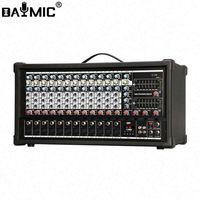 Console de mixage audio numérique professionnelle OEM 6, 8, 10, 12 canaux avec amplificateur de puissance intégré pour DJ, maison, KTV, spectacle