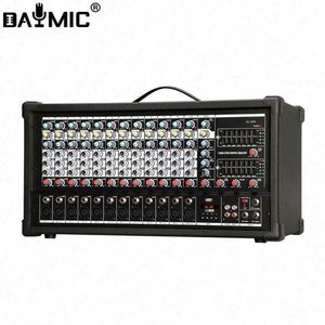 Mezclador de Audio Digital Profesional OEM de 6, 8, 10 y 12 Canales con Amplificador de Potencia para DJ, Hogar, KTV y Espectáculos - Product Image 1