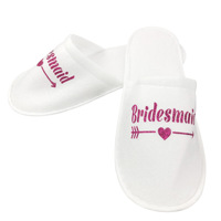 Chaussons doux pour l'équipe de la mariée, cadeau de décoration pour la fête prénuptiale, chaussures pour la décoration de la fête des demoiselles d'honneur