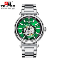 Montres automatiques mécaniques de luxe pour hommes Tevise 9829, bracelet en cuir en acier inoxydable, marque originale, étanches