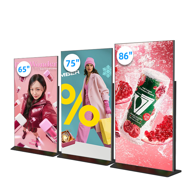Full Screen 65 Inch 4K LCD Mini-LED Backlight 1000cd/m Brightness Advertising Poster Indoor Digital Signage Monitor Smart