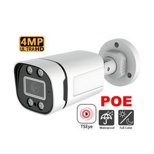 กล้องวงจรปิดระบบ IP สำหรับภายนอกอาคาร ความละเอียด 4MP รองรับ POE พร้อม NVR  ระบบตรวจจับความเคลื่อนไหว มองเห็นในเวลากลางคืนแบบสีเต็มรูปแบบ มาตรฐาน IP67 สำหรับบ้าน - Product Image 1