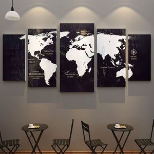Tableaux sur toile, impressions murales, cadres, images vintage de continents, 3 pièces, affiches de la carte du monde, décoration pour salon <span class=keywords><strong>et</strong></span> maison - Product Image 3