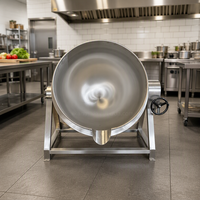 Marmite de cuisson industrielle automatique à double enveloppe en acier inoxydable 304/316 avec agitateur, pour bouillie/soupe, de qualité sanitaire