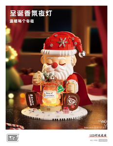 <span class=keywords><strong>LOZ</strong></span> Santa Claus aromaterapia iluminación modelo pequeña partícula escritorio decoración doméstica bloques de construcción juguete de construcción conjunto - Product Image 3