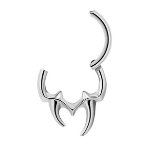 Atacado de Joias Corporais Personalizadas Estilo Punk com Zircônia: Piercings de Nariz em Aço Inoxidável 316L Banhado a Ouro com Design Tribal de Dentes de Vampiro - Product Image 2