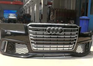 Runde mise à niveau S8 <span class=keywords><strong>RS8</strong></span> modèle pare-chocs avant haute ajustement pour 2011-2018 <span class=keywords><strong>Audi</strong></span> A8 Modification PP matériel pare-chocs avant assemblage Kits de carrosserie - Product Image 5