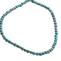 Nouvelles perles tubulaires en pierre naturelle turquoise bleue bohème de la marque Jingshi, 6 mm et 10 mm, pour la fabrication artisanale de bracelets et colliers DIY