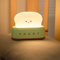 Pain Toast Table Lumière Grille-pain Veilleuse Creative USB Rechargeable Led Lampe Décor Vacances Bébé Chambre Pour Cadeau D'anniversaire