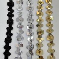 Groothandel Goud Zilver Aluminium Hartvormige Pailletten Trim 20mm voor DIY Kleding Revers Accessoires Bordo a Paillettes Paillettenbeslag