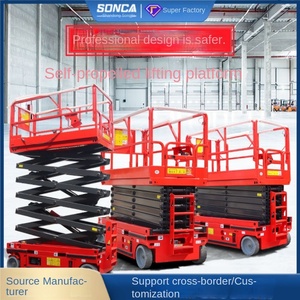 Plataforma Elevadora Hidráulica Autopropulsada, Plataforma de Tijera Móvil para Trabajos de Mantenimiento Aéreo - Product Image 4