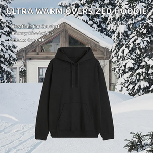 Sudadera con Capucha Personalizada de 600g, Tejido de Terciopelo Silver Fox, Informal, Cálida, Resistente al Viento, de Poliéster/Algodón, Talla Grande, con Forro Polar para Hombre - Product Image 2