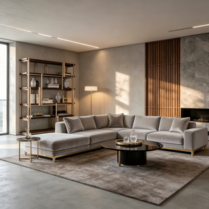 Estantería Moderna de Acero Inoxidable y Madera Sólida de Varios Niveles para Sala de Estar, Muebles de <span class=keywords><strong>Hotel</strong></span>, Estudio, Estante Abierto con Marco Metálico - Product Image 6