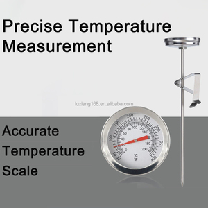 Vierta sobre la tetera de café Termómetro de acero inoxidable con clip de olla para <span class=keywords><strong>Barista</strong></span> - Product Image 2