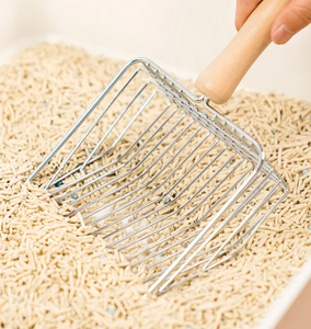 2024 vente en gros chat litière nettoyage manche en bois chat litière <span class=keywords><strong>Scoop</strong></span> et chat litière pelle support support - Product Image 2