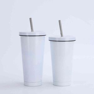 Stainless Steel Tumbler With <b>Straw</b> Double Wall Vacuum Insulated Travel Cup Minimalist Design 24H Thermal Insulation - Product Image 6