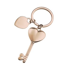 Llavero con Forma de Corazón en Oro Rosa con Colgante para Regalos y Promociones - Product Image 1