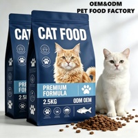 Pabrik Profesional OEM Makanan Kucing Kering Tinggi Protein Bebas Biji-bijian 100% Alami Bentuk Kustom Bersertifikat HACCP Makanan Harian Semua Ras