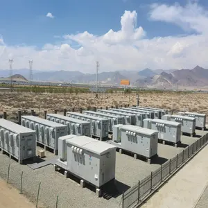 ग्रिड ऊर्जा भंडारण एयर-कूलिंग 40 कंटेनर लिथियम बैटरी सौर जनरेटर पावर स्टेशन