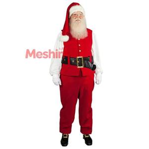 Costume de Noël pour adulte, déguisement de Père Noël, costume de cosplay, fournitures pour fêtes MS - Product Image 1