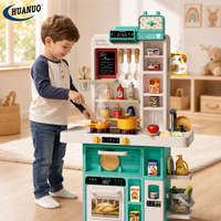 Grande cuisine de jeu pour enfants de 88 cm, 69 pièces, avec cuisinière à pulvérisation et robinet à eau courante, jouets éducatifs pour le jeu de rôle de chef pour enfants