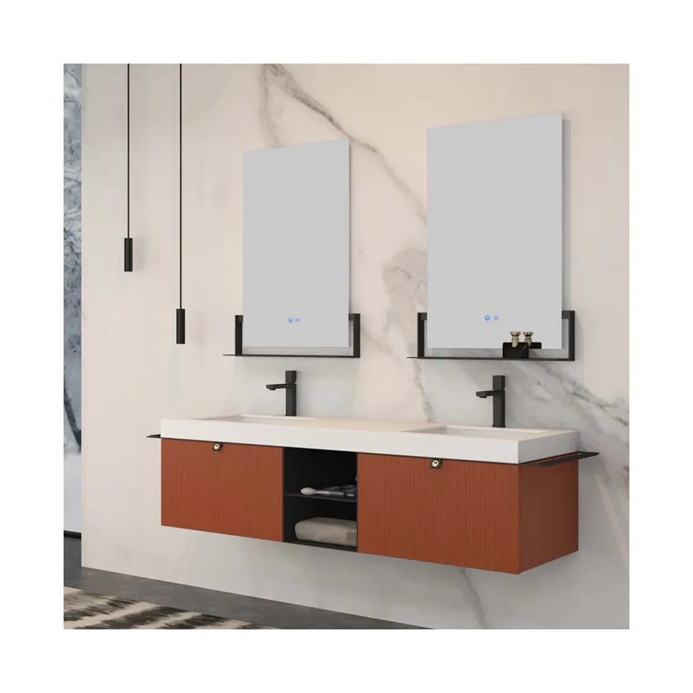 Professional manufacture custom hanging cabinet bathroom washbasin