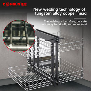 خزانة مطبخ المصنع رف تخزين قابل للسحب درج خزانة سلة منزلقة سلة سلة سلة سلة متعددة الوظائف سلة توابل - Product Image 5