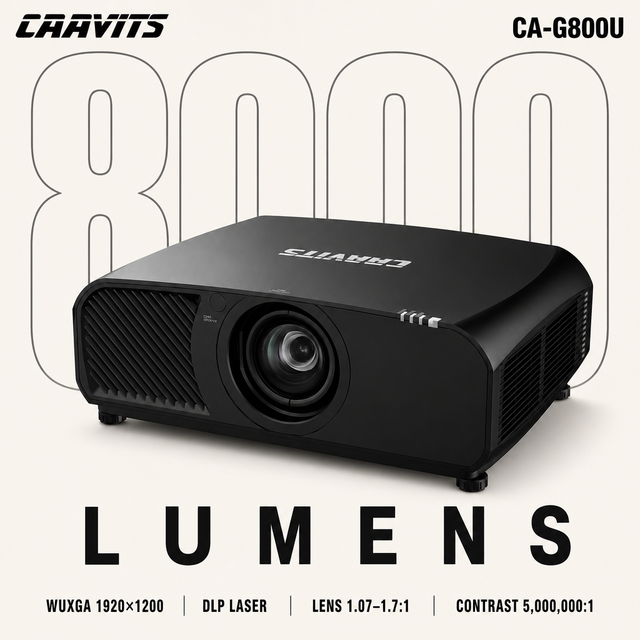 CAAVITS 8000 Lumens WUXGA DLP Laser Projection Mapping Projector For Theme Park Church Projectors Projector Factory CA-G800U
