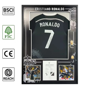 High End Customized Black Wall Hanger Wood Jersey Display <strong>Frame</strong> for Basketball Football Souvenir Jersey <strong>Frame</strong> with Hanging <strong>Kit</strong> - Product Image 3