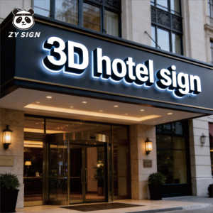 Custom Illuminated Acrylic <strong>Hotel</strong> <strong>Signage</strong> <strong>Hotel</strong> Business Street Billboard Outdoor Waterproof Durable High-Visibility Signboard - Product Image 3