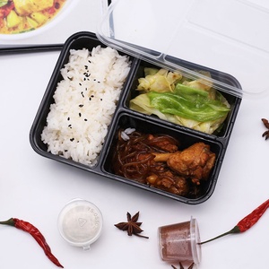 high quality food 3 compartment container lid disposable food container meal prep containers