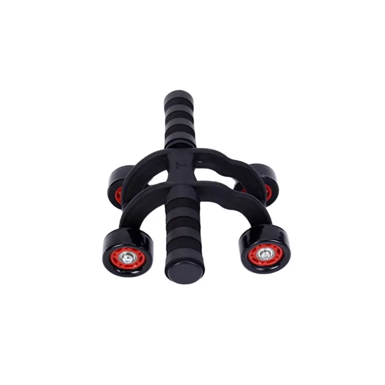 Gym Fitness Four PU Wheels Double Bearing AB Wheel Roller For Abdominal Exercise Rodillo de rueda AB Wheel roller