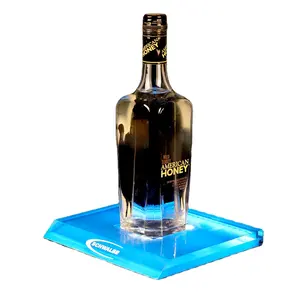 Factory Wholesale Custom Creative Wine Display Racks Liquor Bottle Led Lighted Bar Acrylic Plinths Display Stand