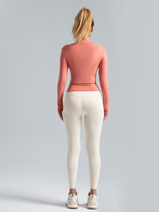 Veste <span class=keywords><strong>de</strong></span> <span class=keywords><strong>sport</strong></span> pour <span class=keywords><strong>femme</strong></span>, coupe ajustée, manches longues, sans couture, respirante, séchage rapide, personnalisable, pour le cyclisme et la course en extérieur, grandes tailles - Product Image 4