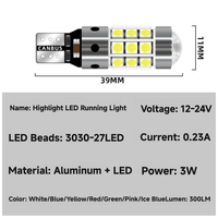 Ampoule LED TCYATO T10 194 W5W 27SMD 3030 à puce blanche, neuve, pour feux de stationnement et feux arrière de voiture, 12-24V, pour rénovation/amélioration