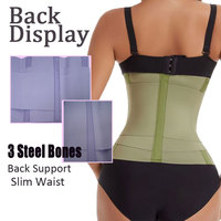 Fajas Colombianas Reductoras y Moldeadoras con Soporte Lumbar y Control Abdominal para Mujer con Velcro