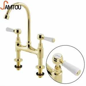 uk style double handle swivel kitchen faucet antique brass bridge kitchen faucet antique carving solid brass antique taps