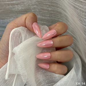 <span class=keywords><strong>Faux</strong></span> <span class=keywords><strong>ongles</strong></span> en acrylique rose <span class=keywords><strong>pastel</strong></span>, forme amande, taille moyenne, 24 pièces, longueur courte, pose facile, French manucure, pour femmes - Product Image 2