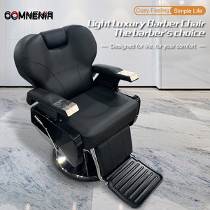High-End Modern berber koltuğu kuaför fabrika doğrudan Metal kesme sandalye ile basit dönen tasarım atölyesi berber dükkanı - Product Image 3