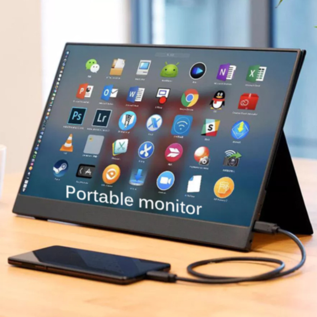 18.5 Inch Portable Monitor 1080p Touch Screen Monitors for Laptop Ips Fhd High Brightness 450 Nits for Game Monitor