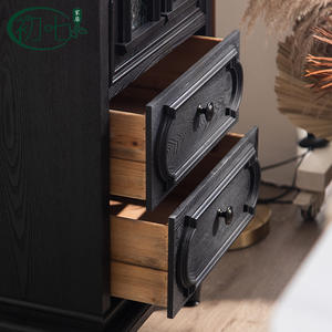 Chuqi Slim Black Hallway <b>Cabinet</b> Multi Layer Storage Wine <b>Cabinet</b> Display Kitchen <b>Cabinet</b> - Product Image 4