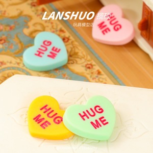 <b>Rainbow</b> <b>Candy</b> DIY Creative Studio Resin Heart Hug Me Keychain Valentine's Day Decor Artistic Craft Accessory - Product Image 4