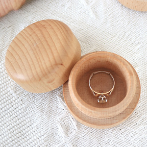 Boîte de rangement en bois pour bijoux, finition naturelle, 5x5x3,5 cm, pour collier, ornement, dent de bébé, cheveux, cordon ombilical, souvenir - Product Image 2