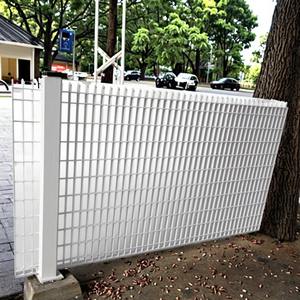 เสารั้วเชื่อมโยงโซ่สีขาวสำหรับใช้ในเชิงพาณิชย์และที่อยู่อาศัยอาคารสวนภูมิทัศน์กลางแจ้งที่ชัดเจน - Product Image 2