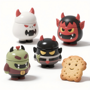 Pot à biscuits Demon Hunter à collectionner - Céramique peinte à la main en 3D, Merch de jeu, Rangement personnalisé pour les fans et la décoration <span class=keywords><strong>geek</strong></span> - Product Image 1
