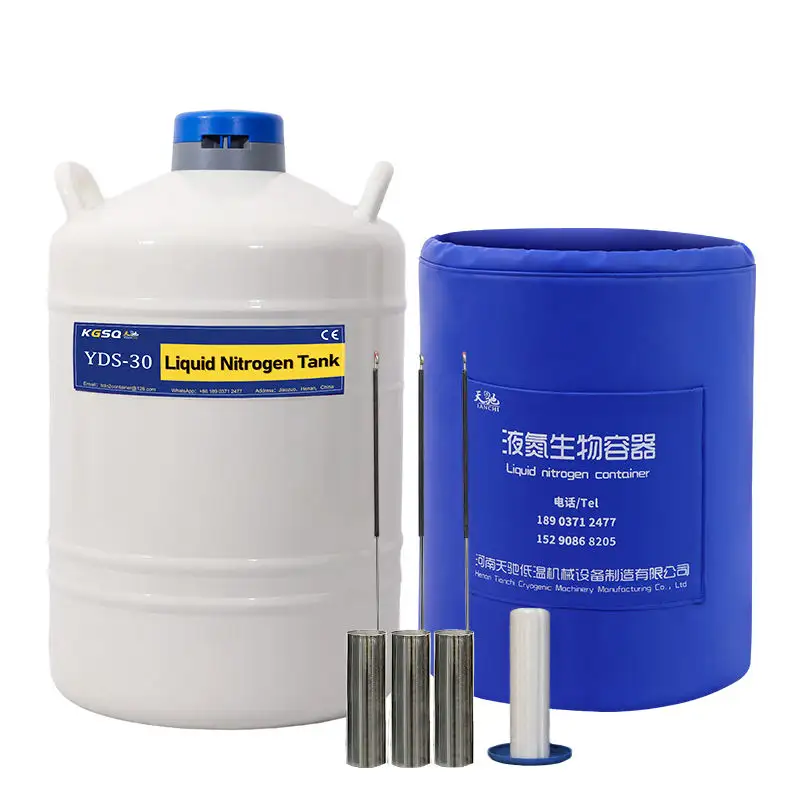 Medical Frozen Cow Semen Dewar Yds 30L Tank Gas Cylinder 35 Liter Cryocan Liquid Nitrogen Container