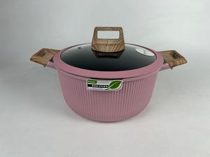 Moderne 20/<span class=keywords><strong>24</strong></span>/28/32 <span class=keywords><strong>cm</strong></span> kookpottenset van aluminium metaal en glas, soep pannen met bakelieten handgrepen, geschikt voor inductie en gas. - Product Image 3